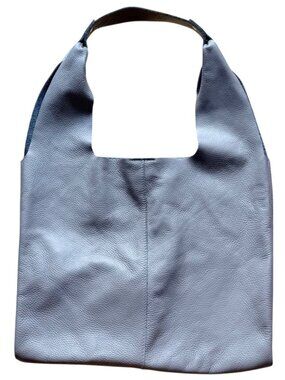 Borse In Pelle Women's Hobo Bag Gray Italian Leather Slouchy Tote Purse Pouch